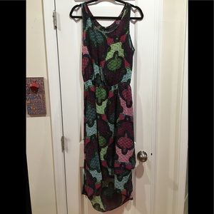 H&M high-low floral dress with back cutout detail